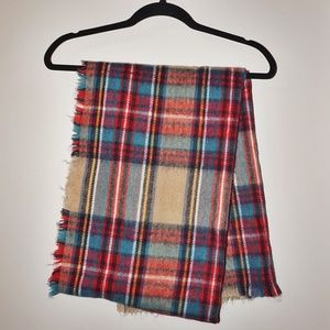 Target Red Green Brown Plaid Blanket Scarf